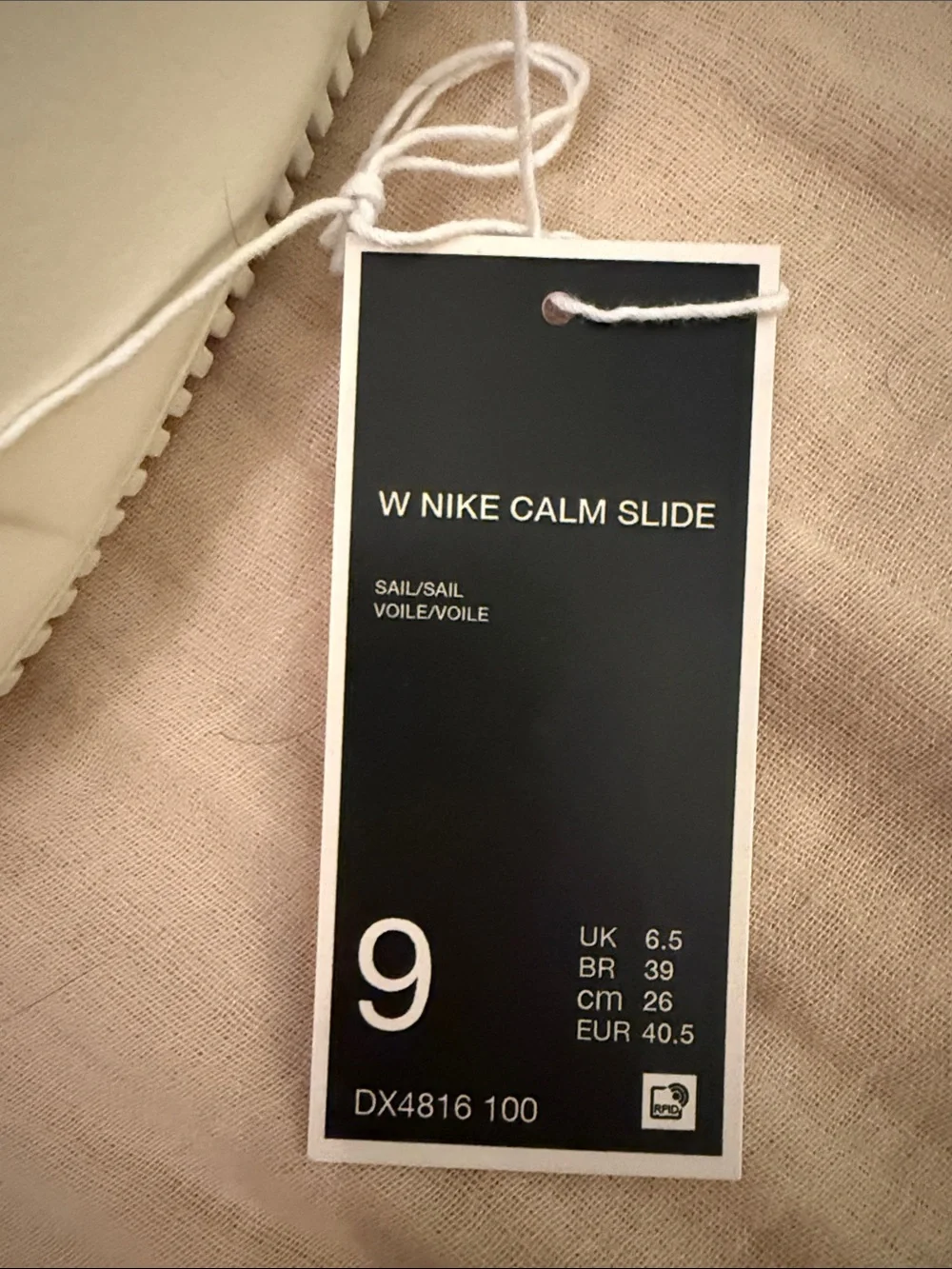 Nike White Calm Slide Sandals in Sail (White) - Picture 5 of 10